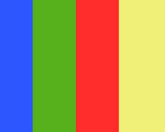 青と緑と赤と黄色の縦じまの画像